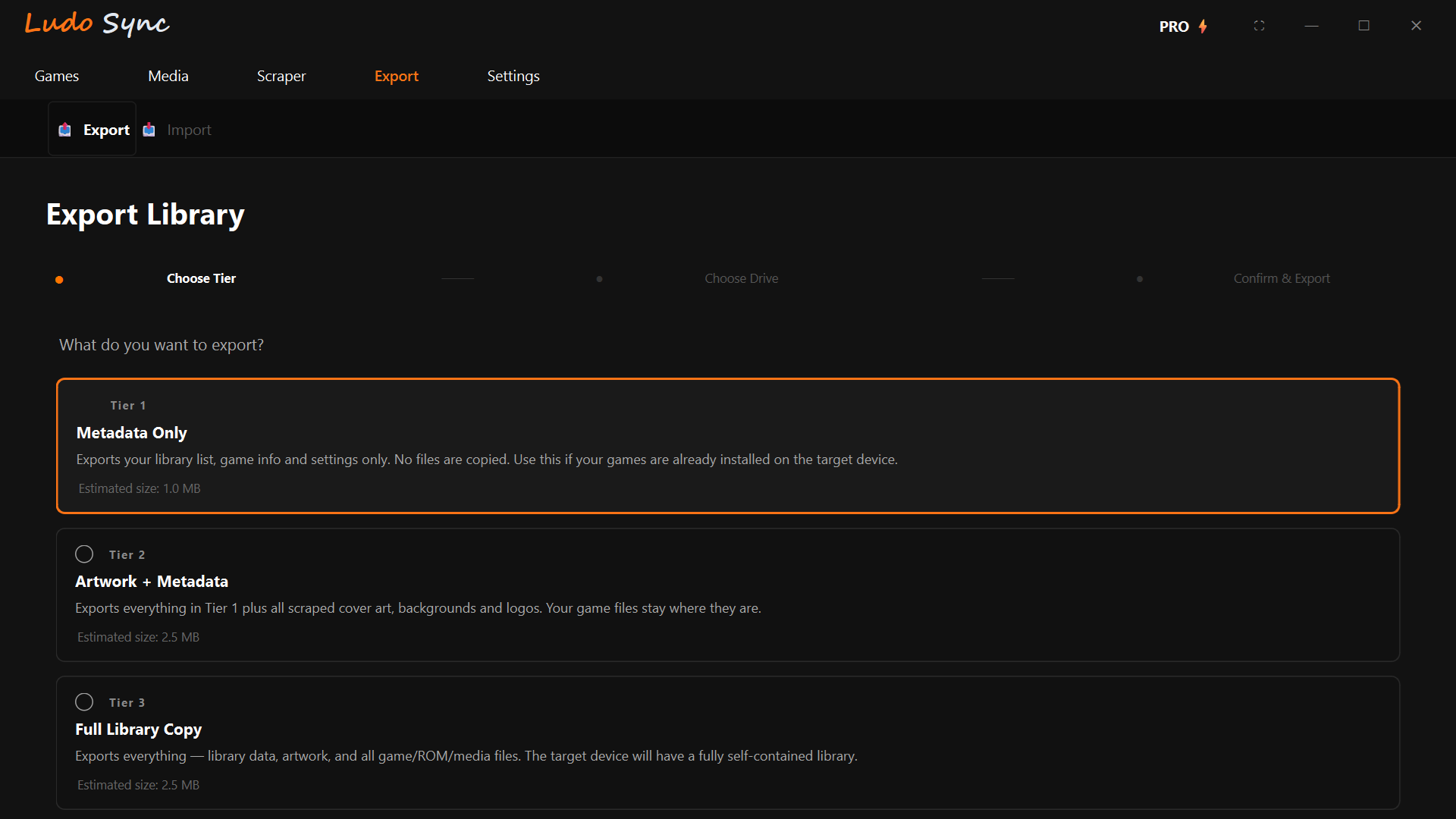 Ludo Sync — Export & Import